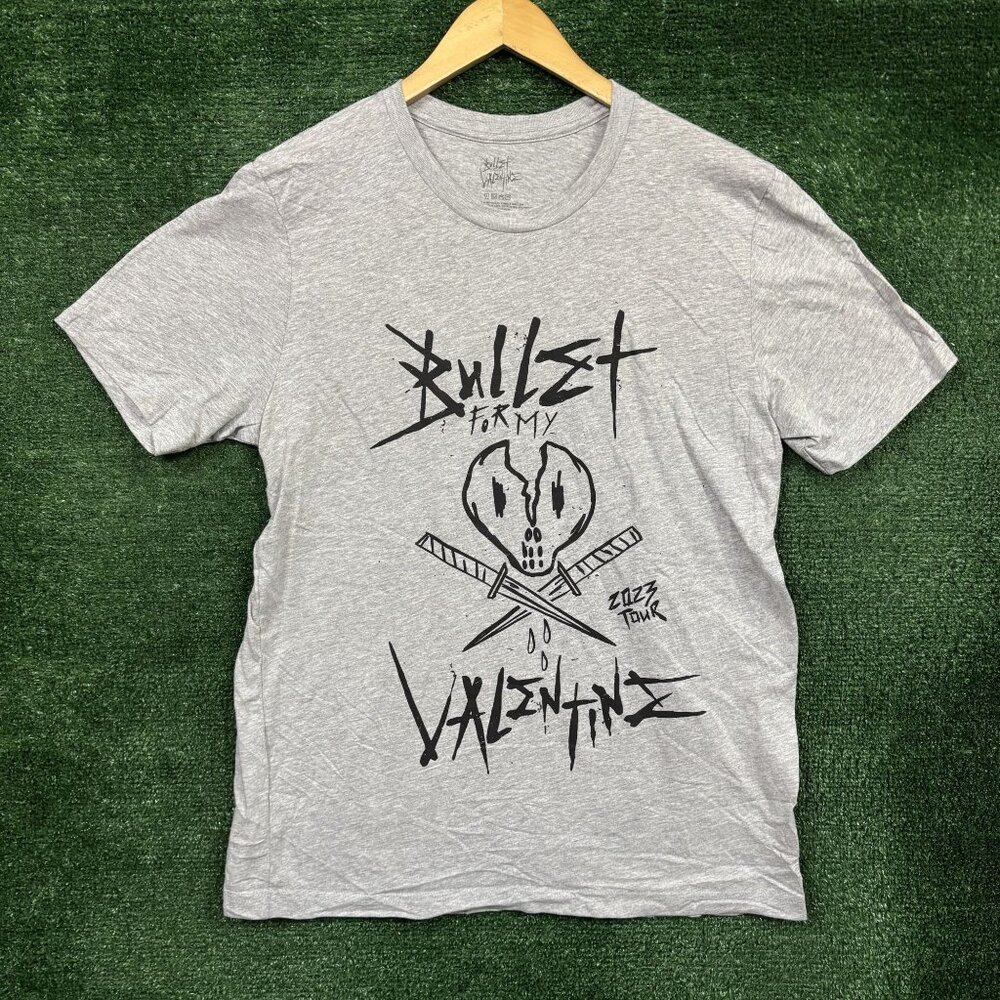 Bullet For My Valentine North American Concert Tour 2023 Gray T-Shirt Size Large